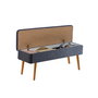 Hanah Home Banco 1048 - 1 Atlantic, Dark Blue 90x39x40 cm Pino Atlantico Melamina